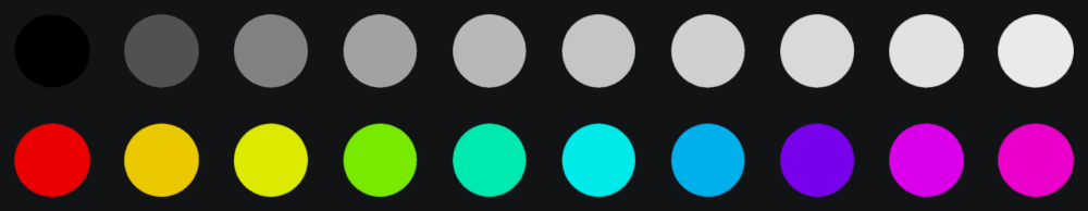 Black materials with various emission colors in Shadow Generations