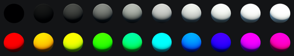 Materials with various albedo colors in Shadow Generations