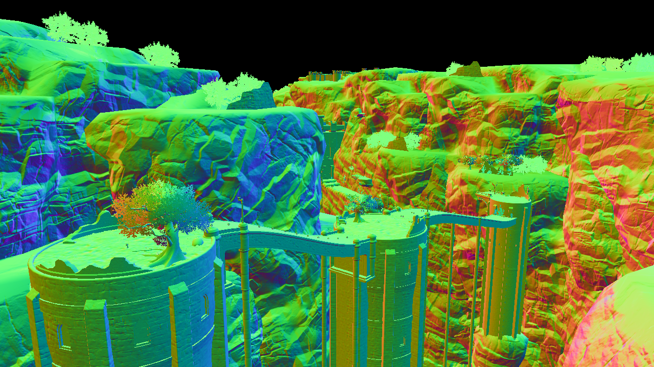 The normal buffer of Kingdom Valley in Shadow Generations